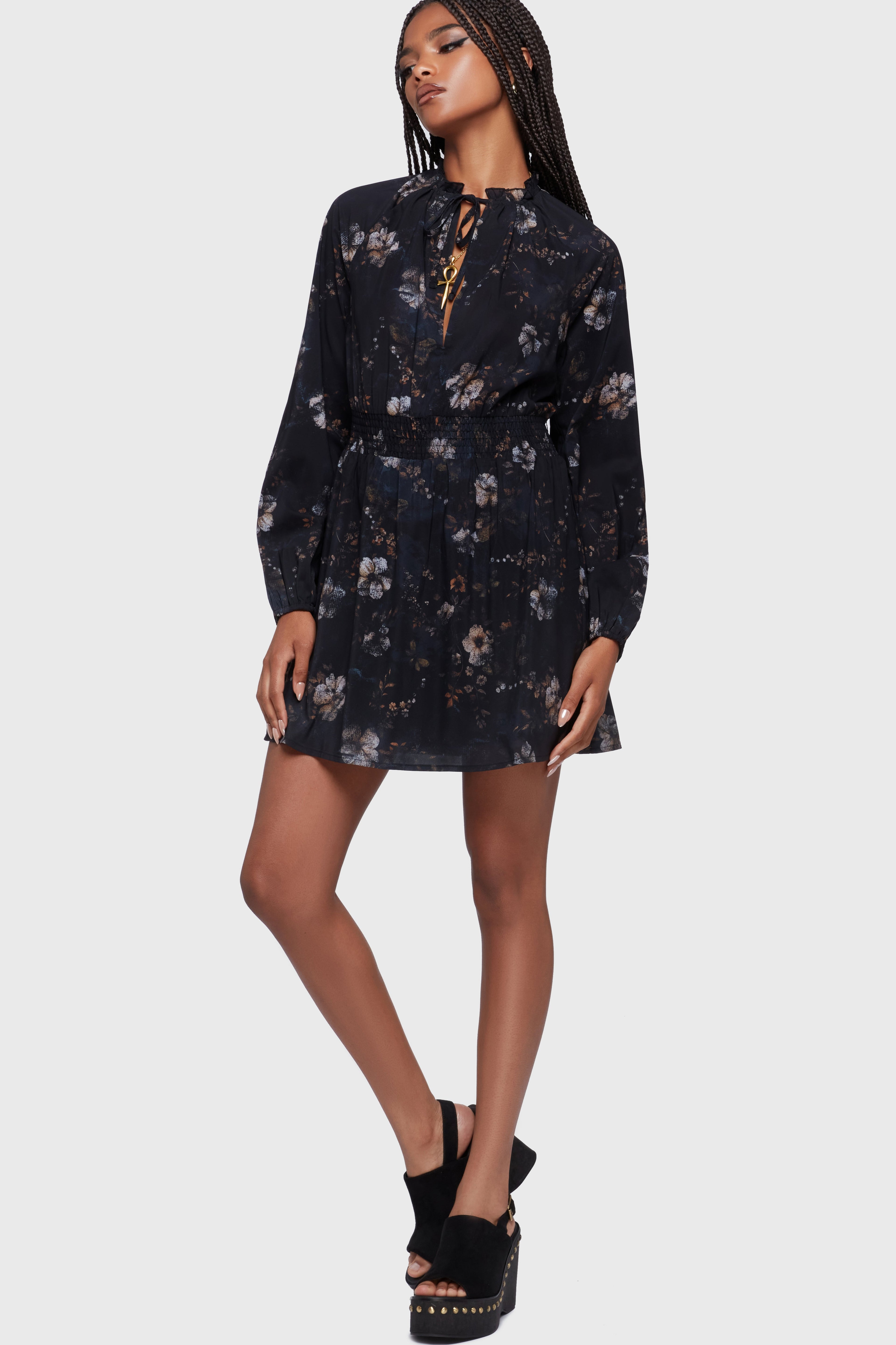 Autumna Mini Dress [Black/Multi]