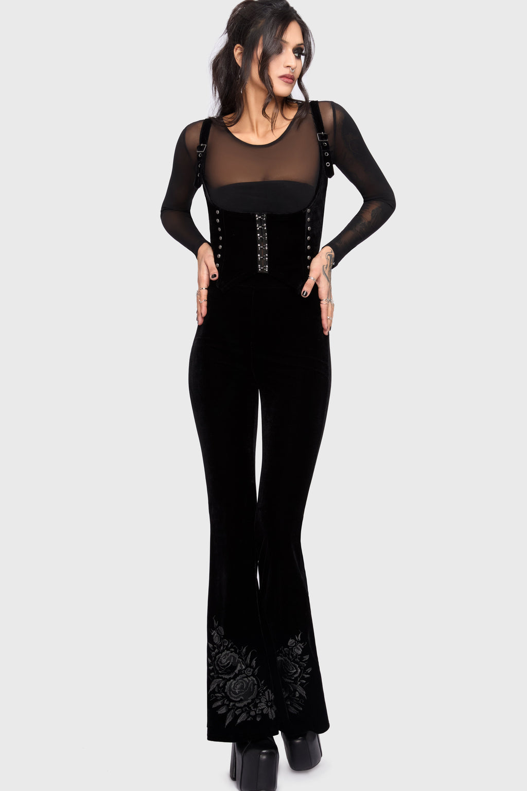 Chapel Blessing Velvet Underbust Corset Top