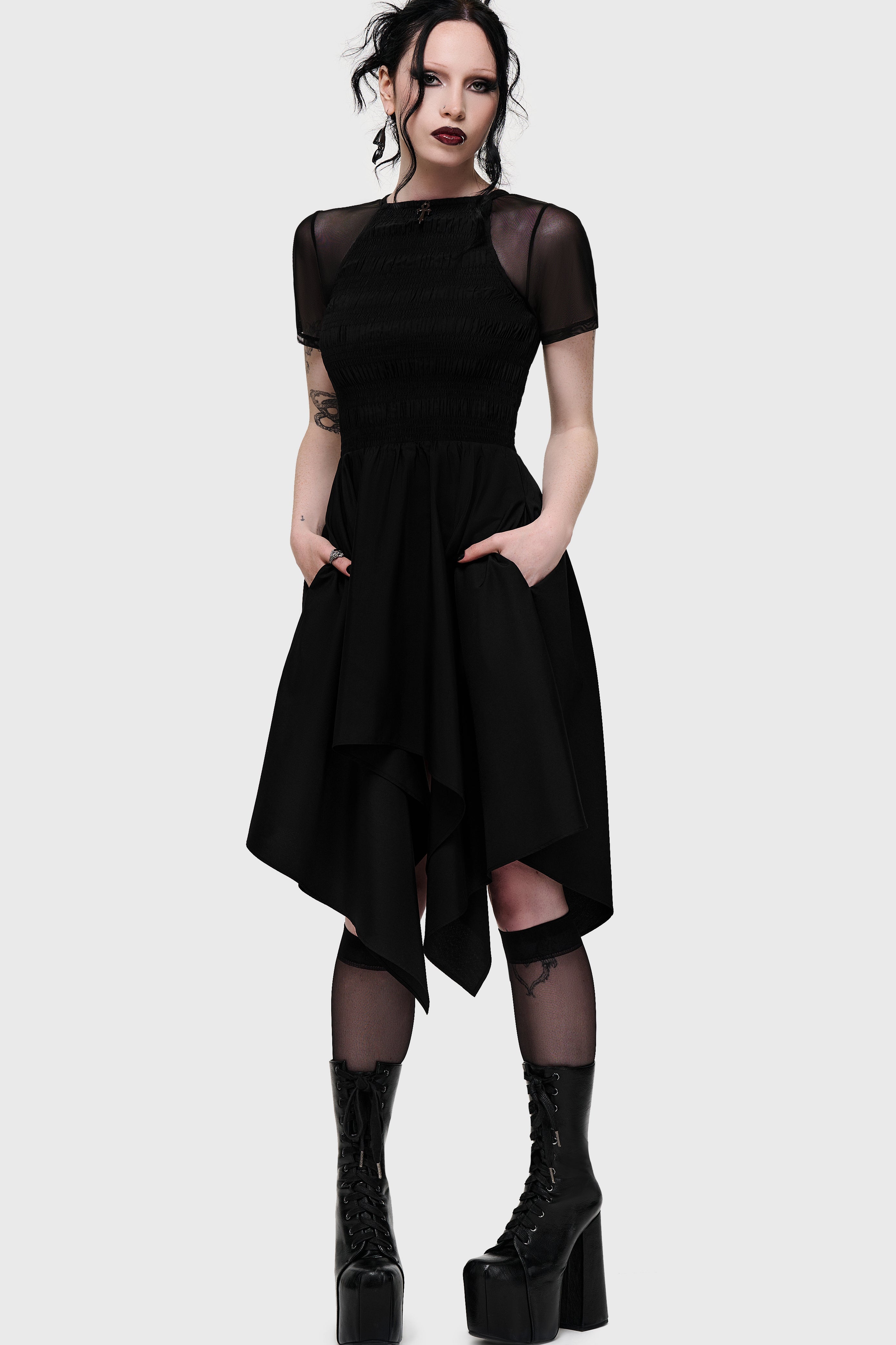 Dark Wings Midi Dress