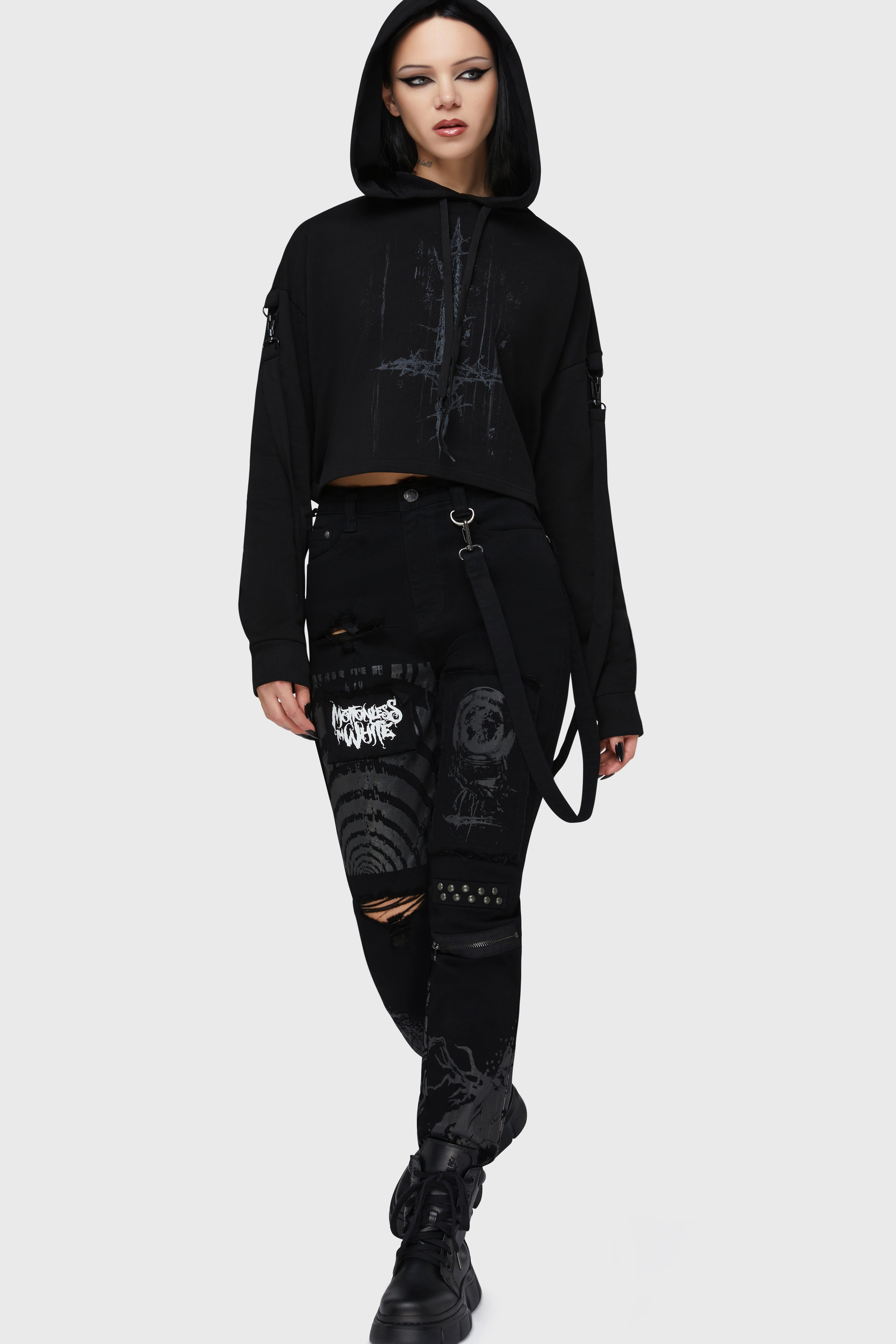 Final Dictvm Crop Hoodie