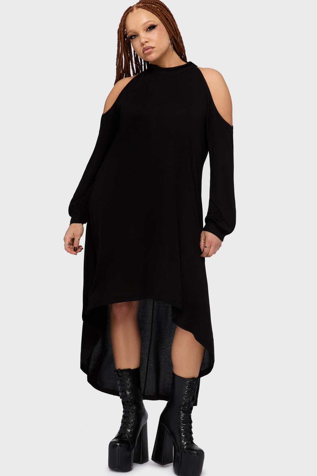Kihilist Obsidienne Cold Shoulder Dress