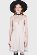 Moonstruck Velvet Skater Dress [Ivory]