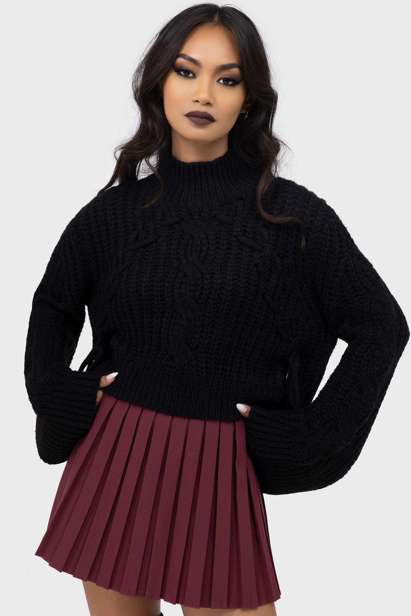 Nightshade's Curse Mini Skirt [DARK RED]